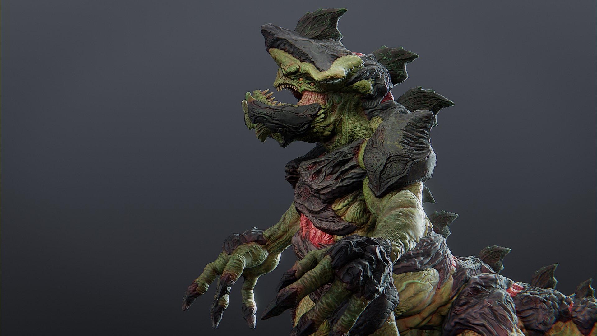 Titan Kaiju Alien 3D Model