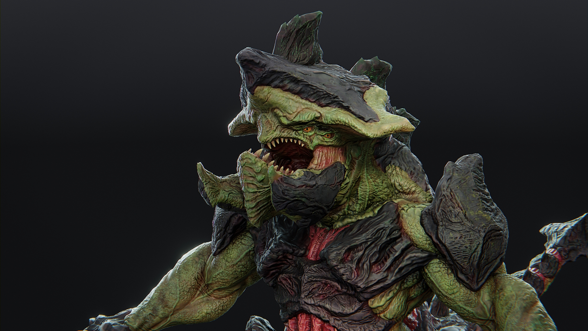 Titan Kaiju Alien 3D Model