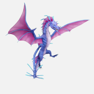 Detailed Winged Fantasy Dragon