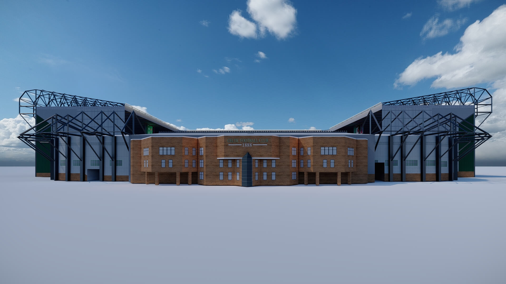 Celtic Park Stadium 3D Model