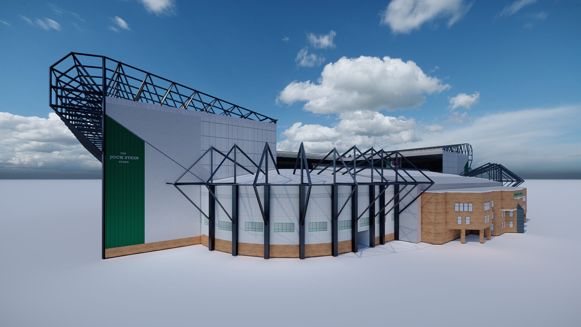 Celtic Park Stadium 3D Model
