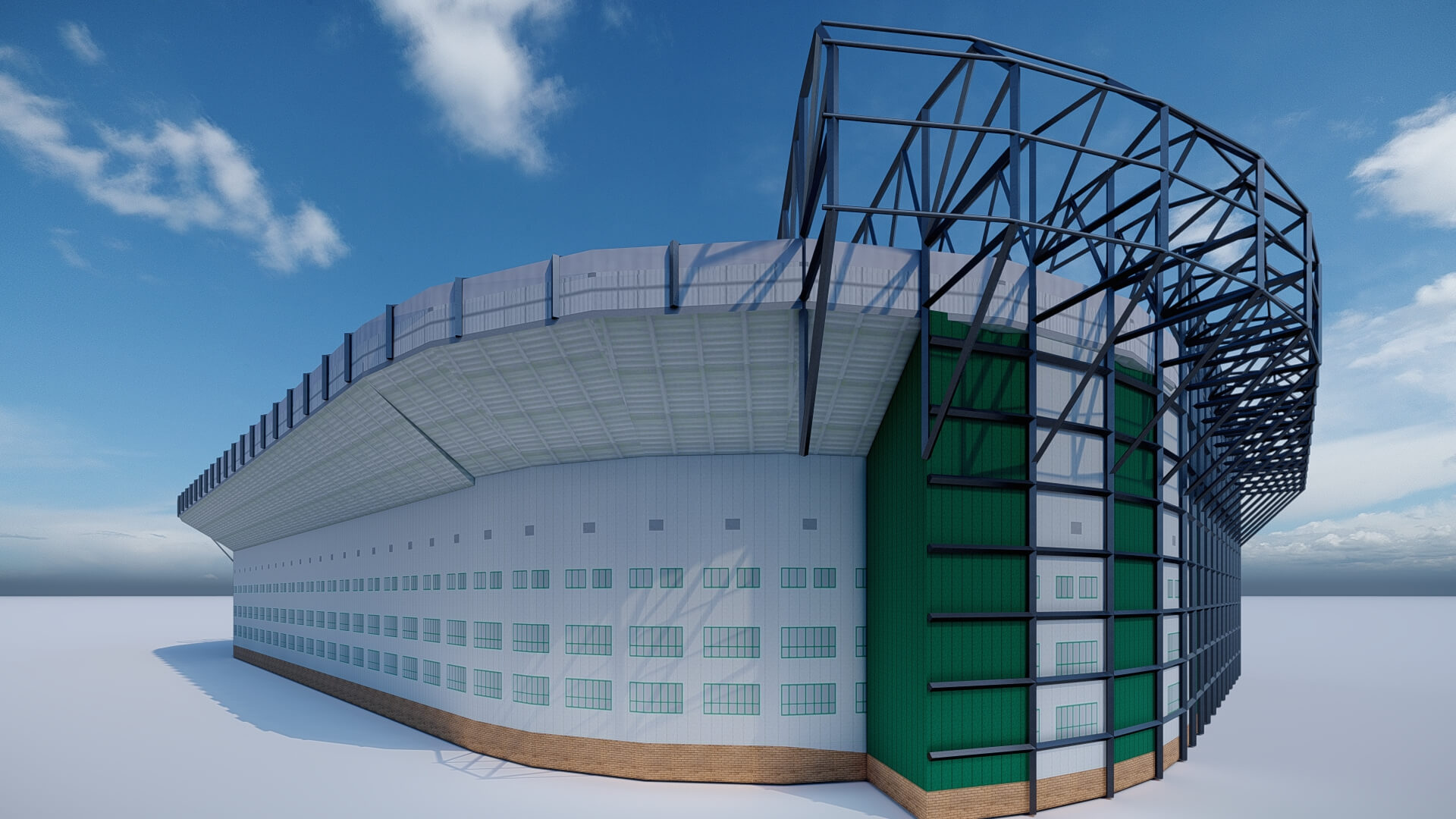 Celtic Park Stadium 3D Model