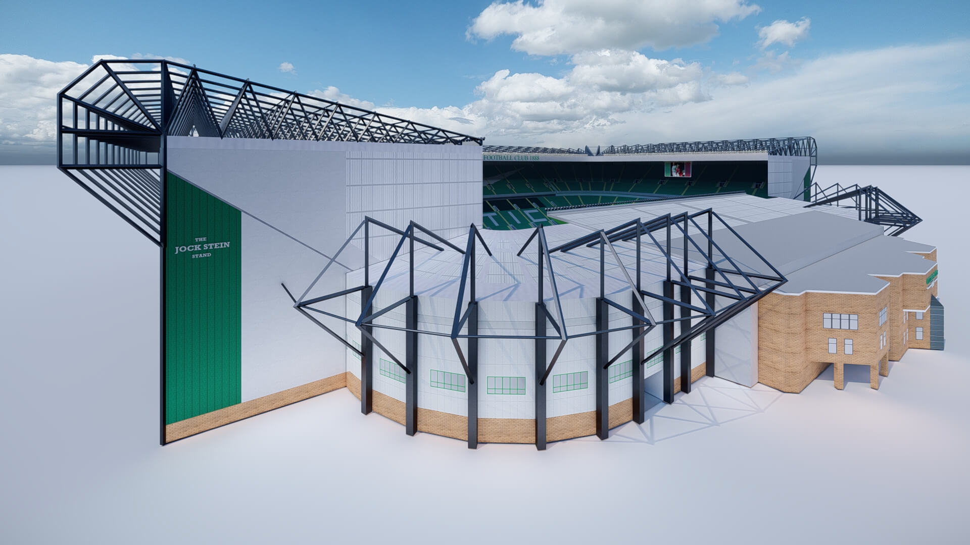 Celtic Park Stadium 3D Model