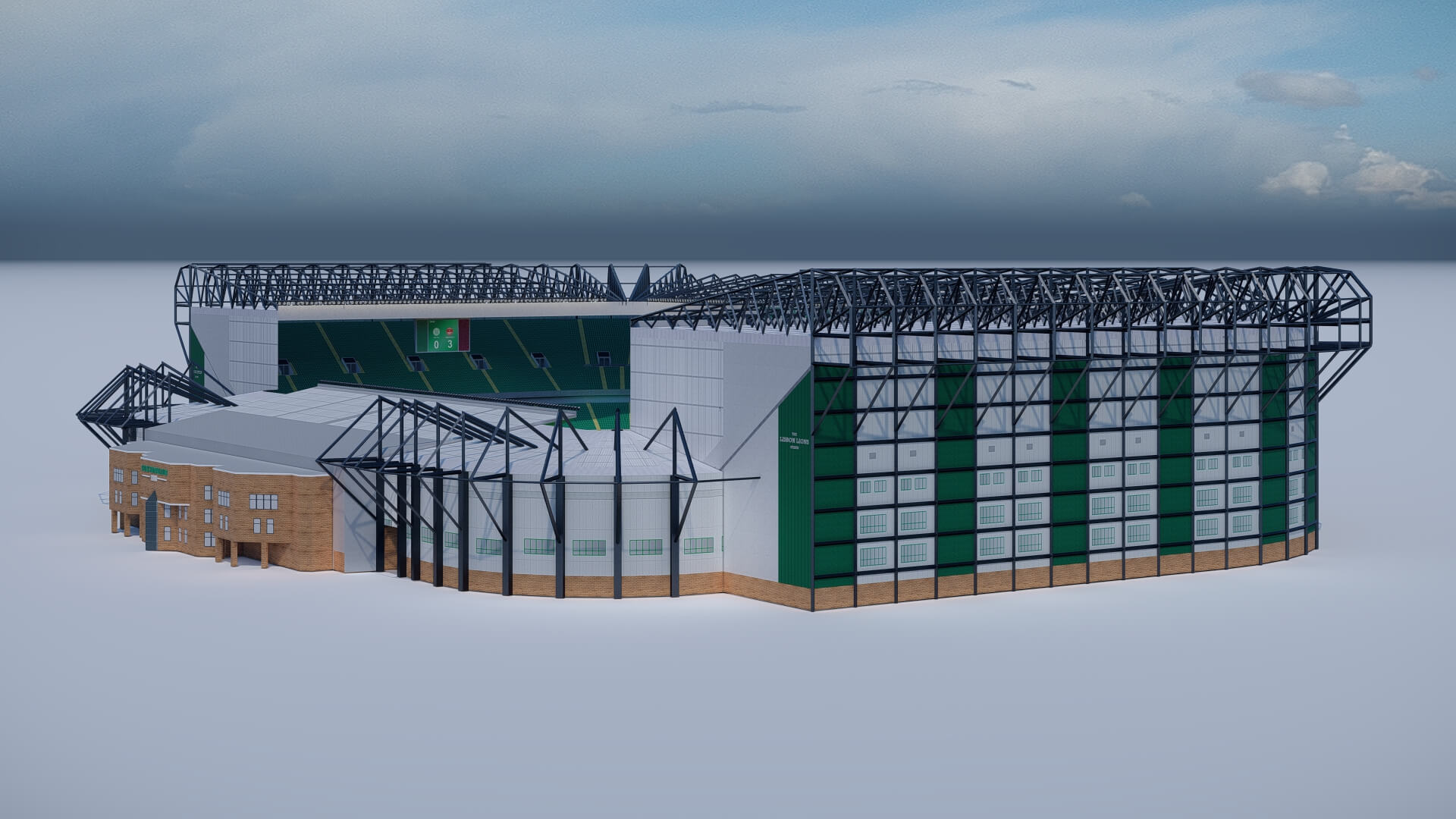 Celtic Park Stadium 3D Model