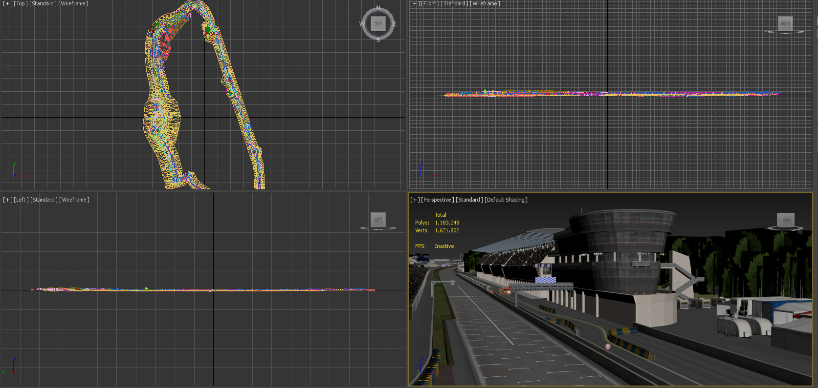 Circuit de la Sarthe Le Mans 24 Hours Race 3D Model