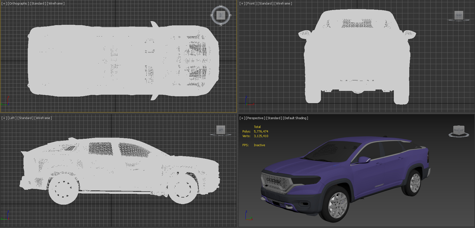 Dodge Conquest RT Hybrid 2027 3D Model