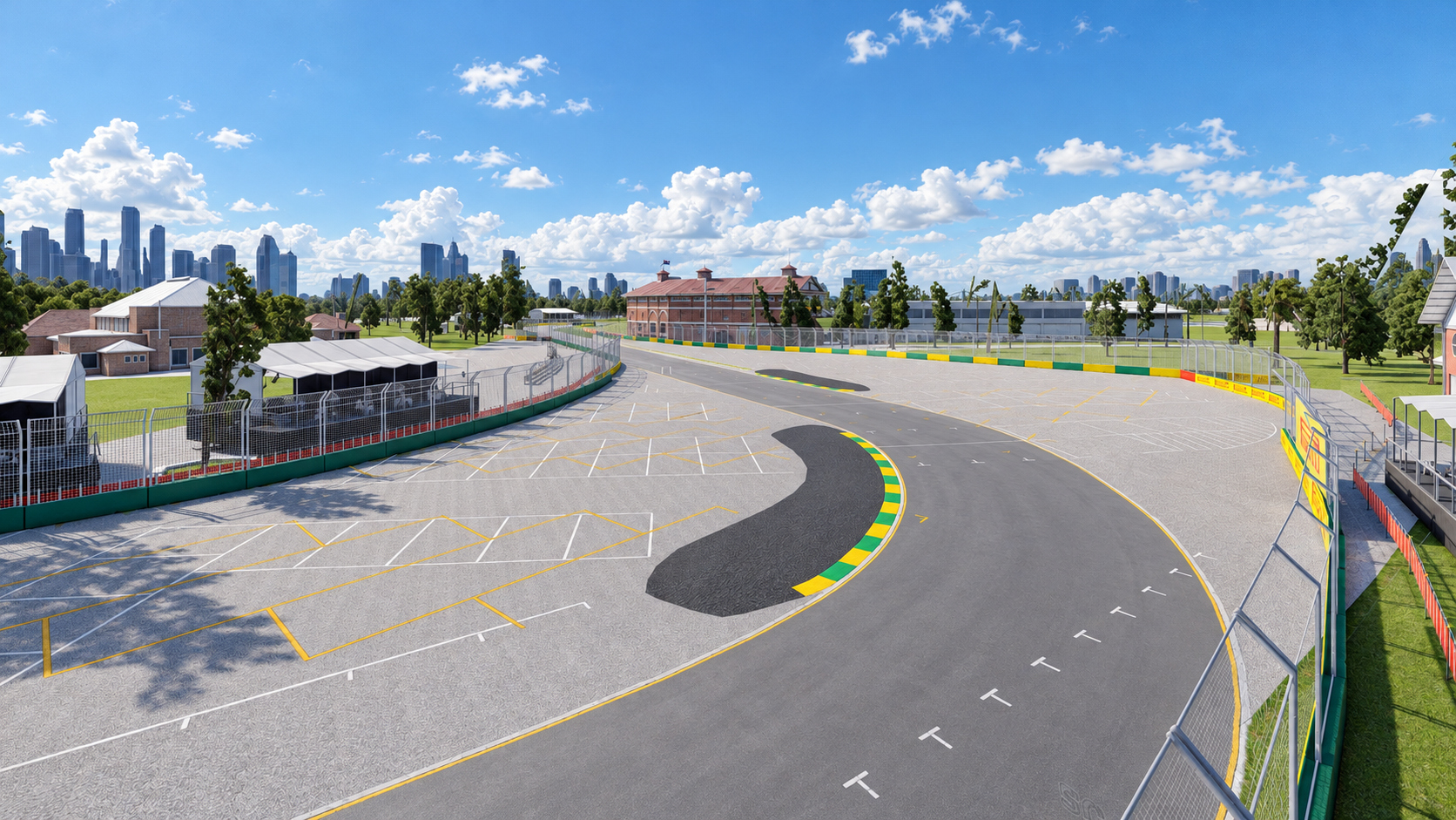 F1 Australian Grand Prix Albert Park Melbourne Circuit 3D Model