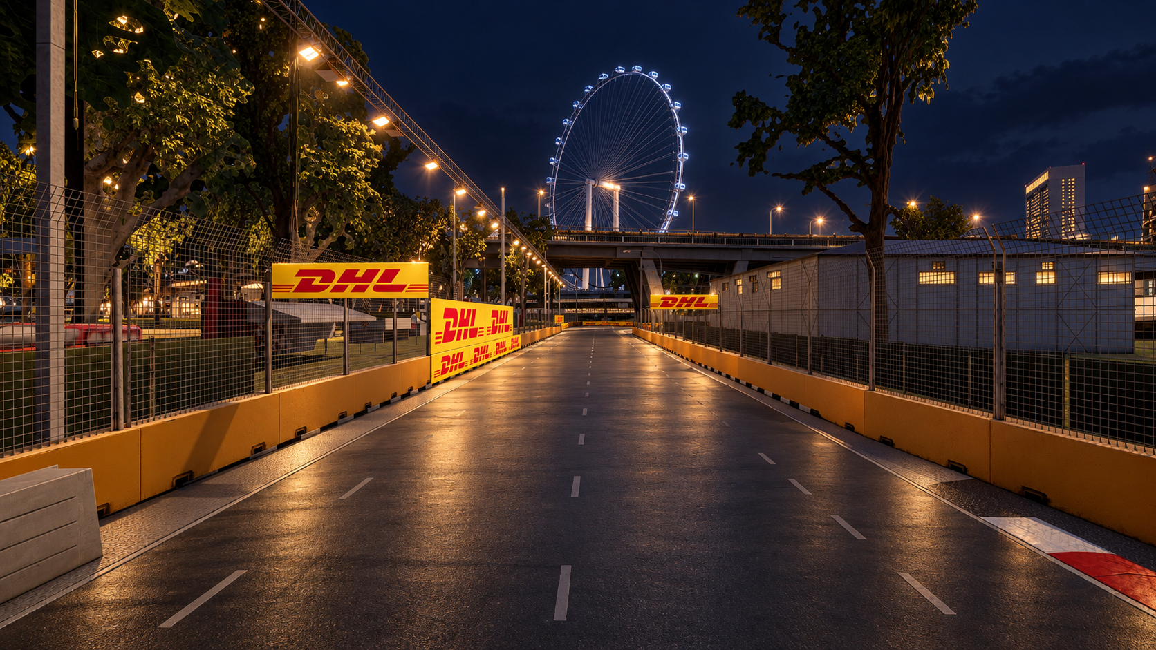 Marina Bay Street Circuit F1 Singapore Grand Prix 3D Render, Digital Artwork by AlphaGroup