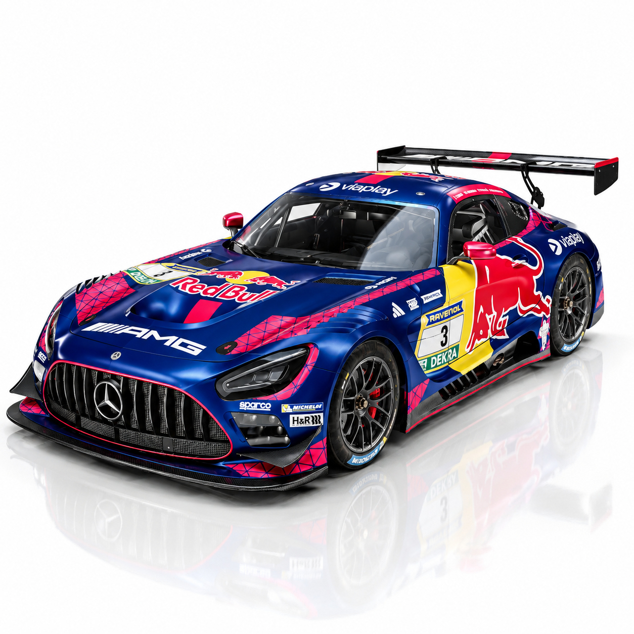 Max Verstappen Mercedes-AMG GT3 3D Render, Digital Artwork by AlphaGroup