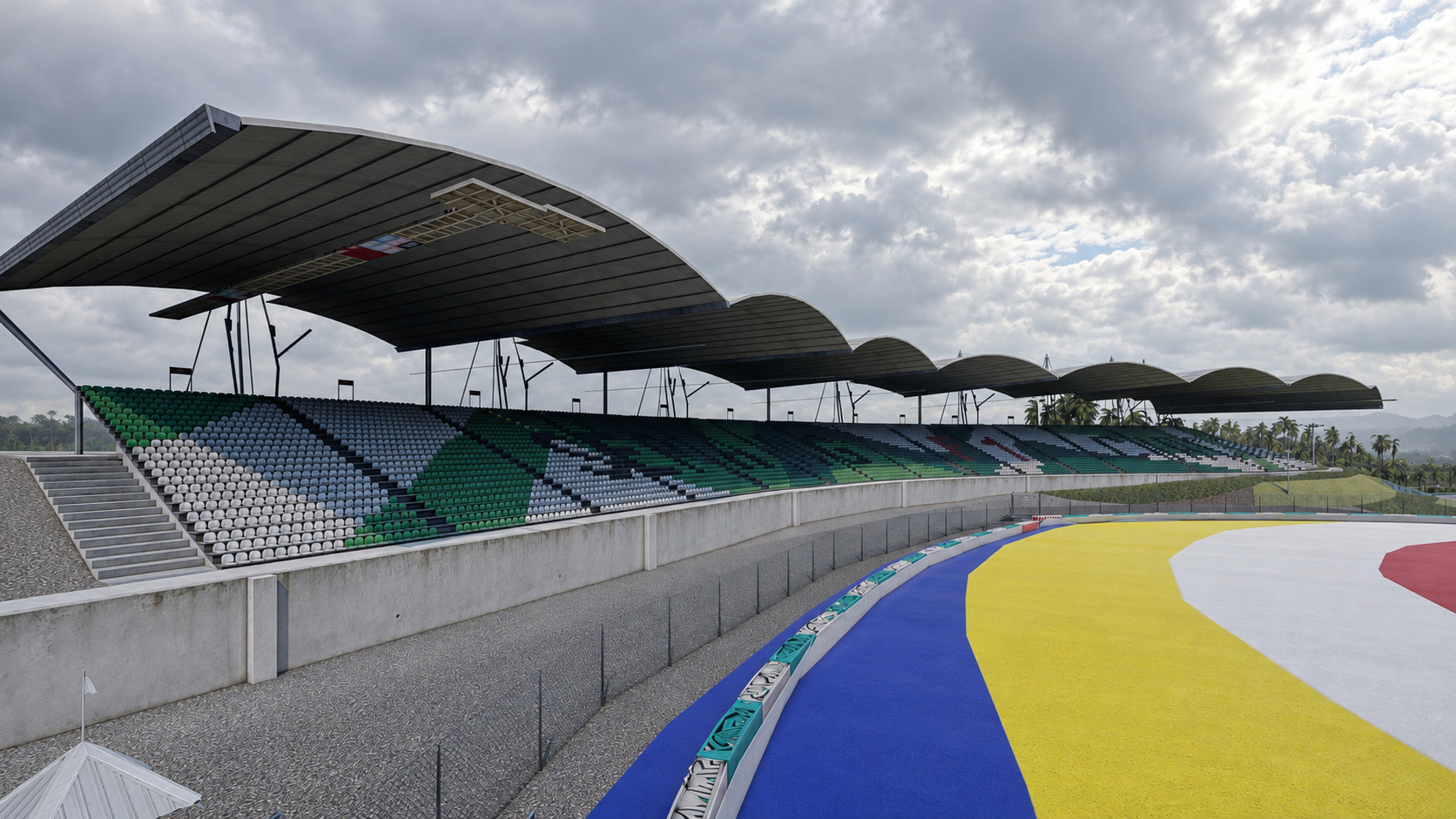 Sepang International Circuit F1 Race Track 3D Render, Digital Artwork by AlphaGroup