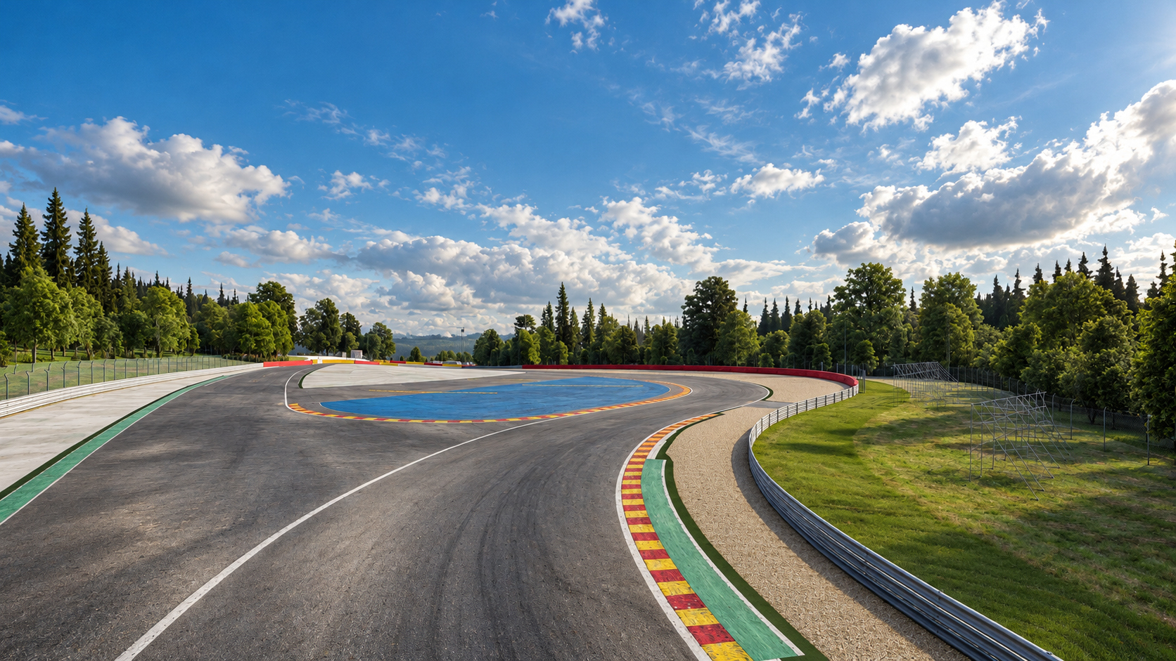 Spa-Francorchamps F1 Race Track 3D Model 3D Render, Digital Artwork by AlphaGroup