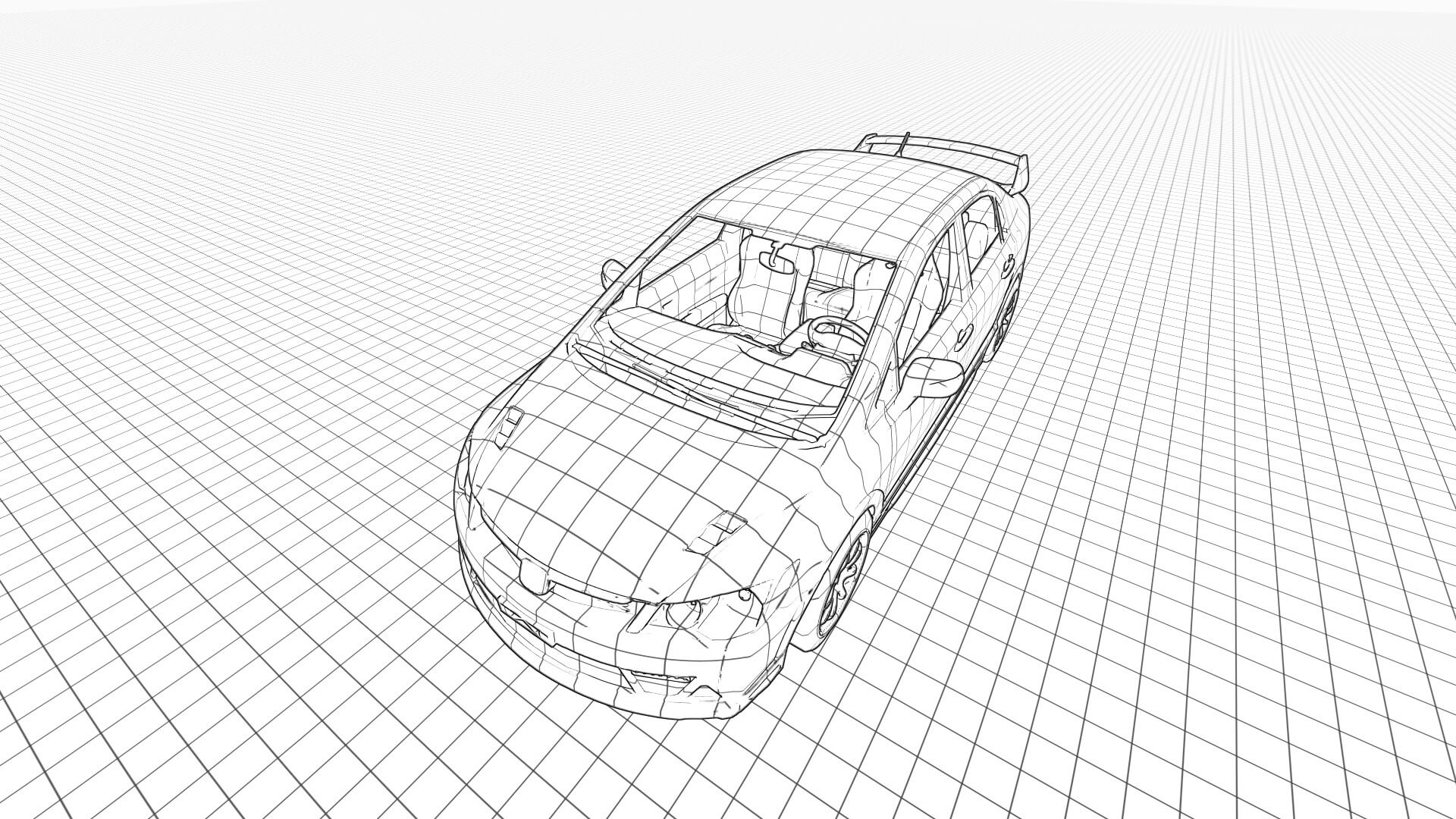 Honda Civic Type R 2008 3D Model