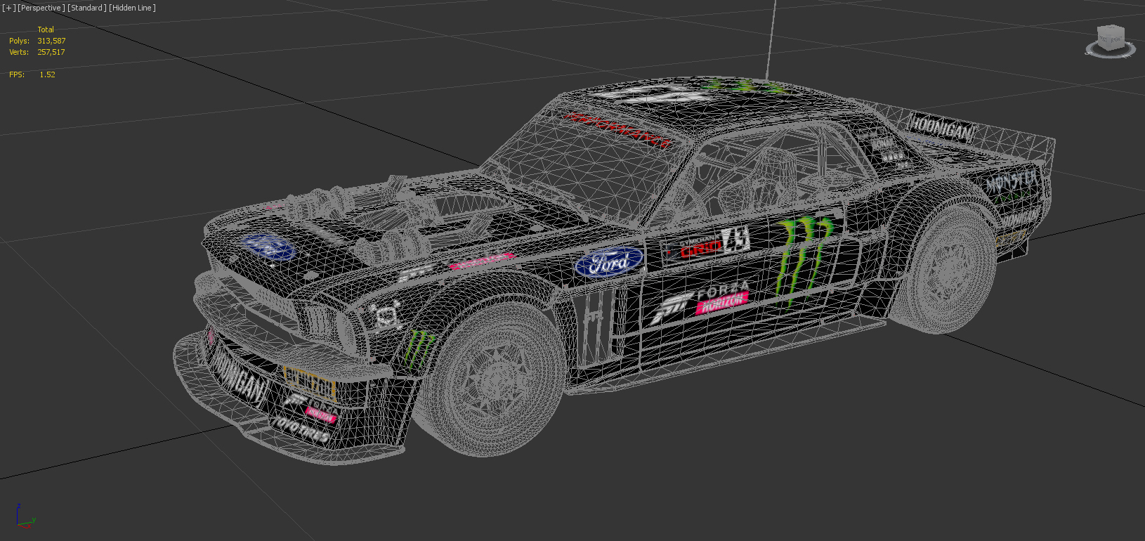 Hoonicorn Ken Block Ford Mustang 3D Model