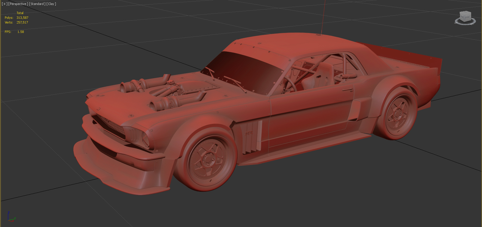 Hoonicorn Ken Block Ford Mustang 3D Model