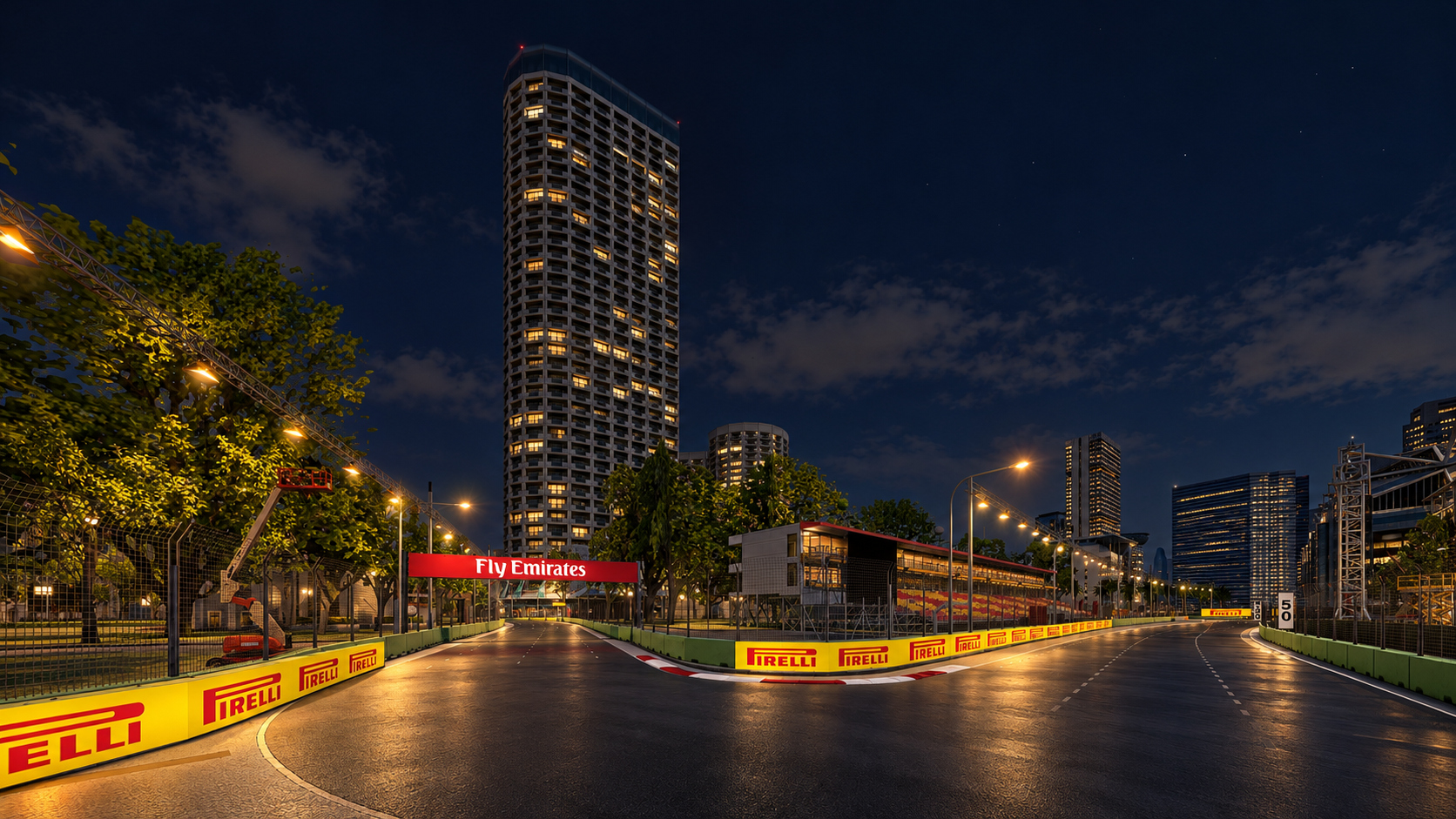 Marina Bay Street Circuit F1 Singapore Grand Prix 3D Model