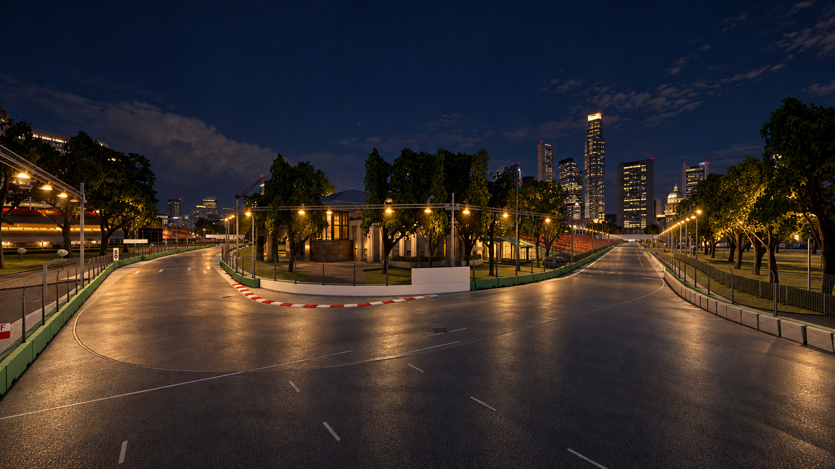 Marina Bay Street Circuit F1 Singapore Grand Prix 3D Model