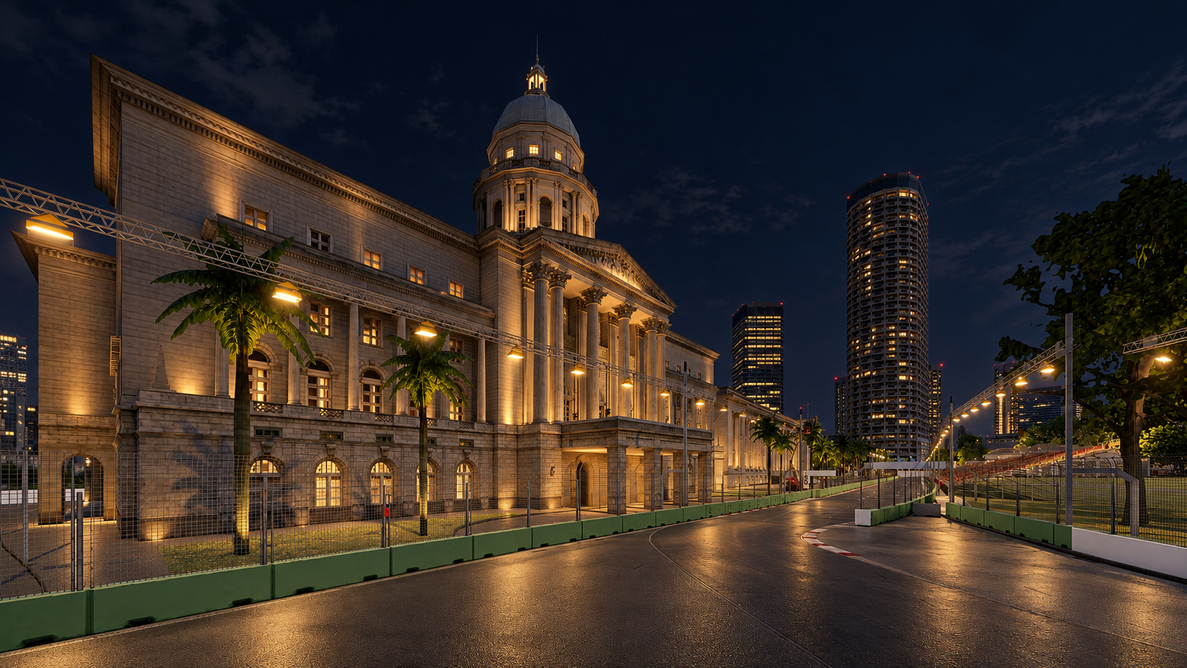 Marina Bay Street Circuit F1 Singapore Grand Prix 3D Model