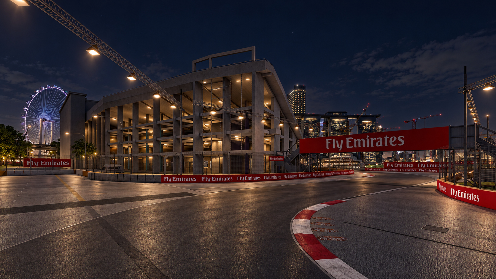 Marina Bay Street Circuit F1 Singapore Grand Prix 3D Model