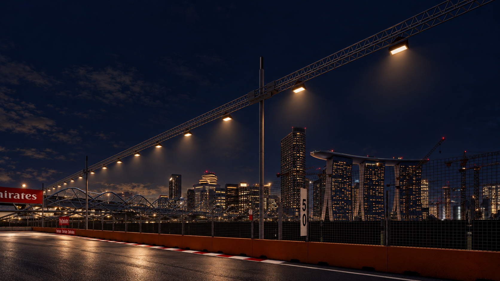 Marina Bay Street Circuit F1 Singapore Grand Prix 3D Model