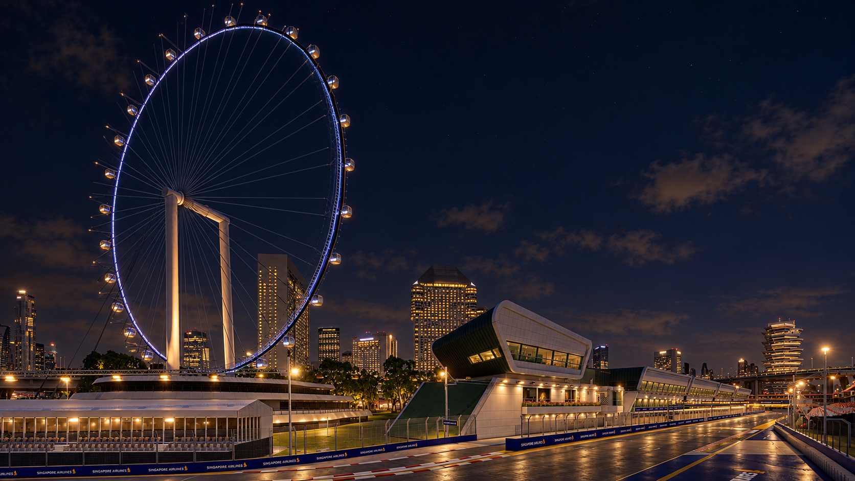 Marina Bay Street Circuit F1 Singapore Grand Prix 3D Model
