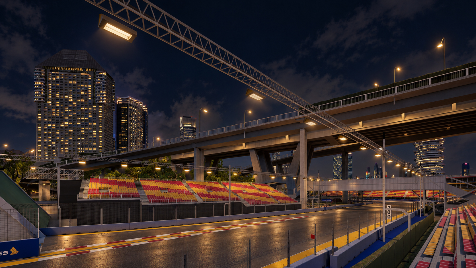 Marina Bay Street Circuit F1 Singapore Grand Prix 3D Model