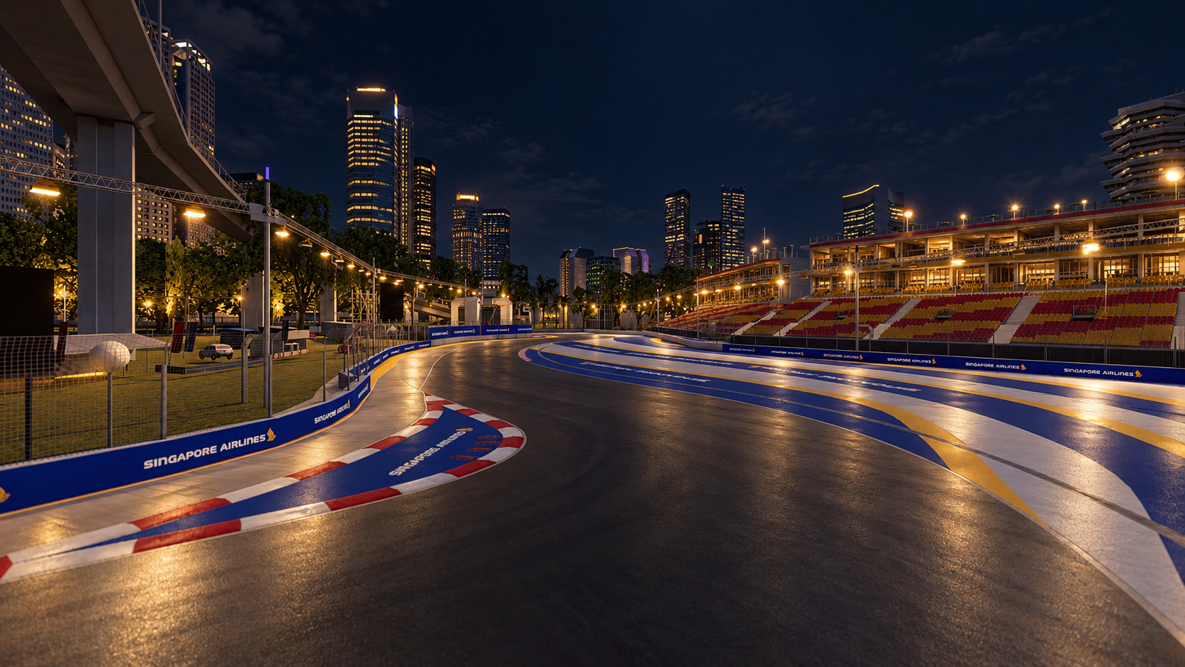 Marina Bay Street Circuit F1 Singapore Grand Prix 3D Model