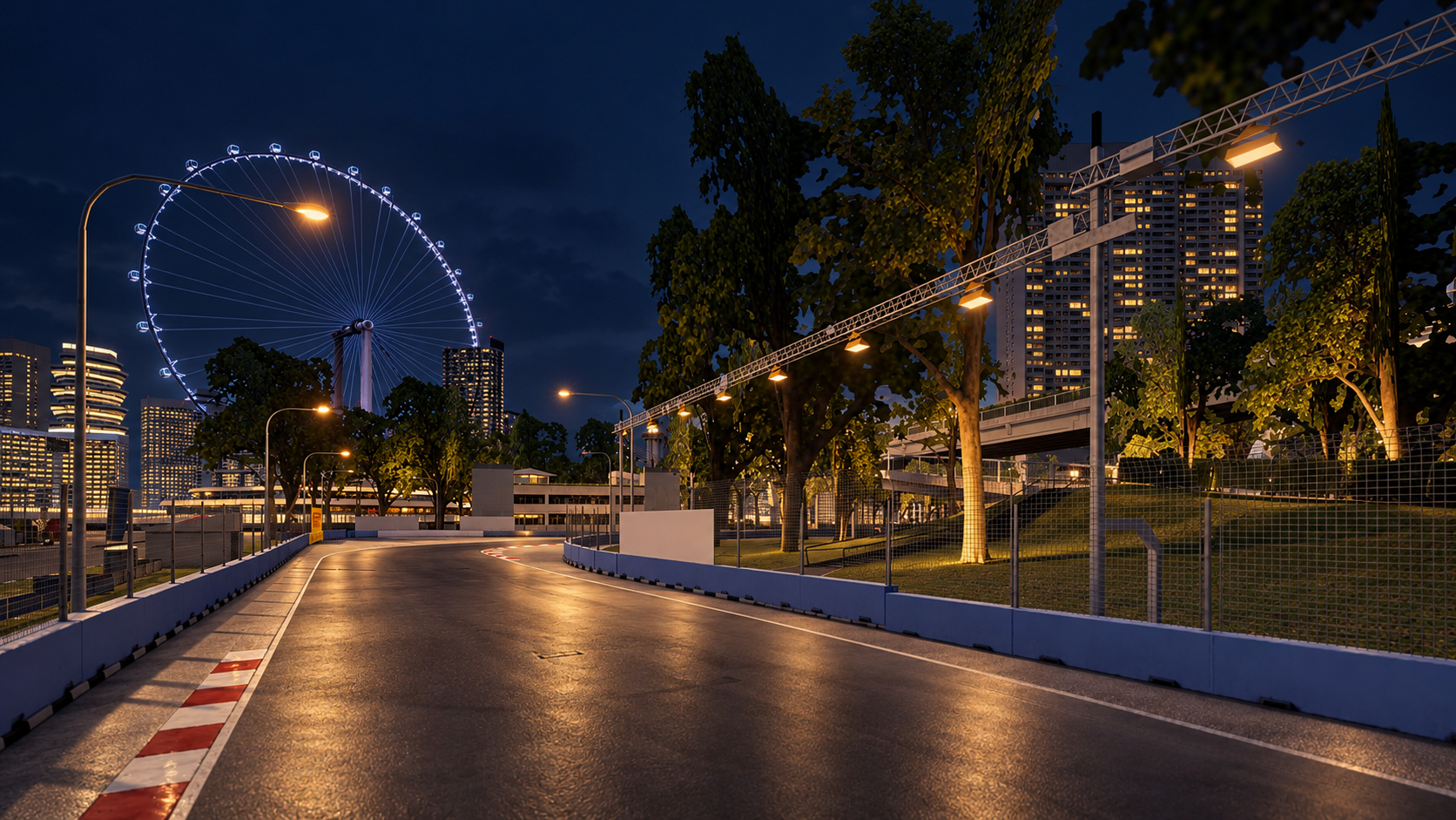 Marina Bay Street Circuit F1 Singapore Grand Prix 3D Model