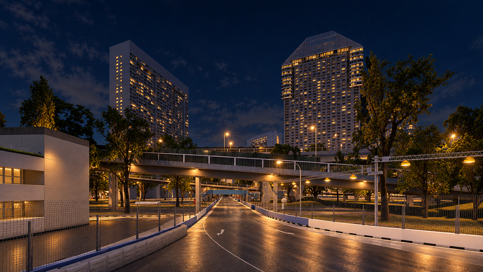 Marina Bay Street Circuit F1 Singapore Grand Prix 3D Model