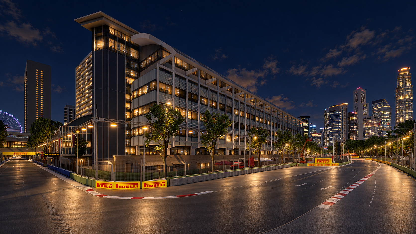 Marina Bay Street Circuit F1 Singapore Grand Prix 3D Model