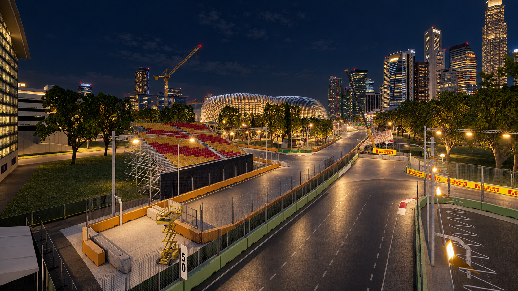 Marina Bay Street Circuit F1 Singapore Grand Prix 3D Model