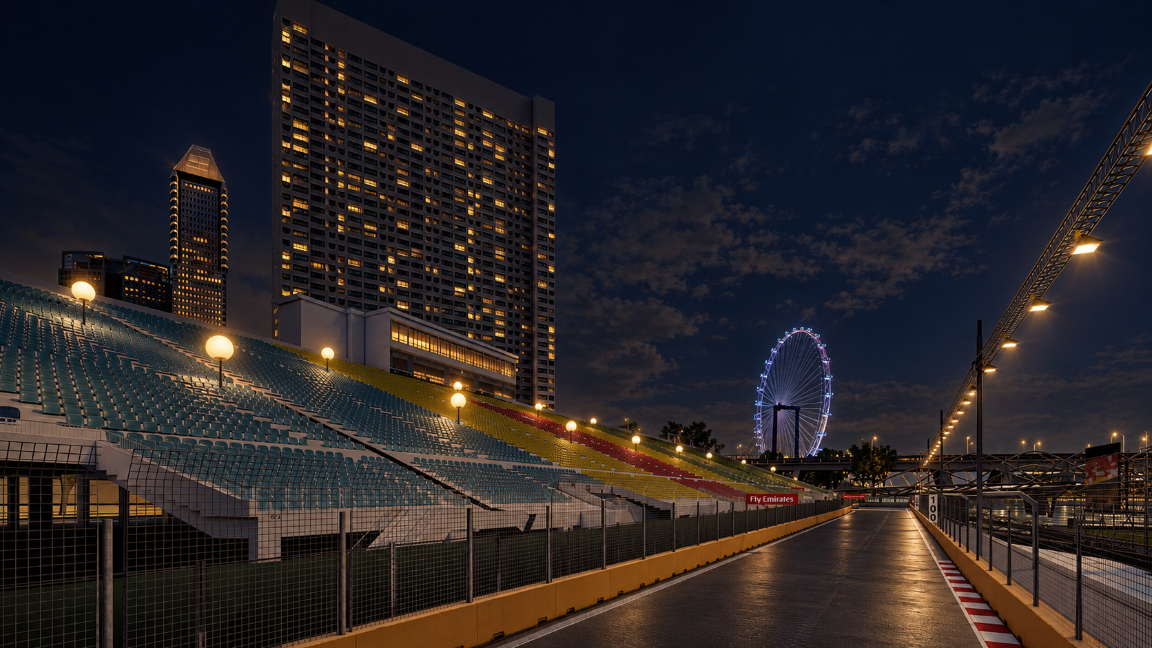 Marina Bay Street Circuit F1 Singapore Grand Prix 3D Model