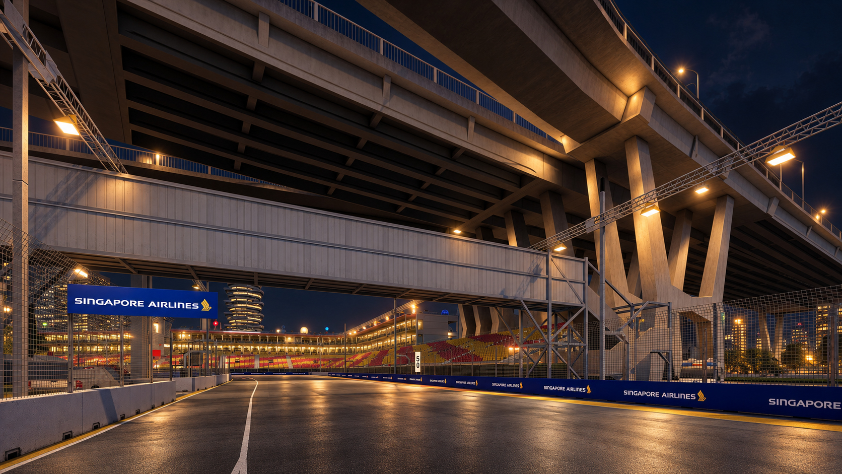 Marina Bay Street Circuit F1 Singapore Grand Prix 3D Model