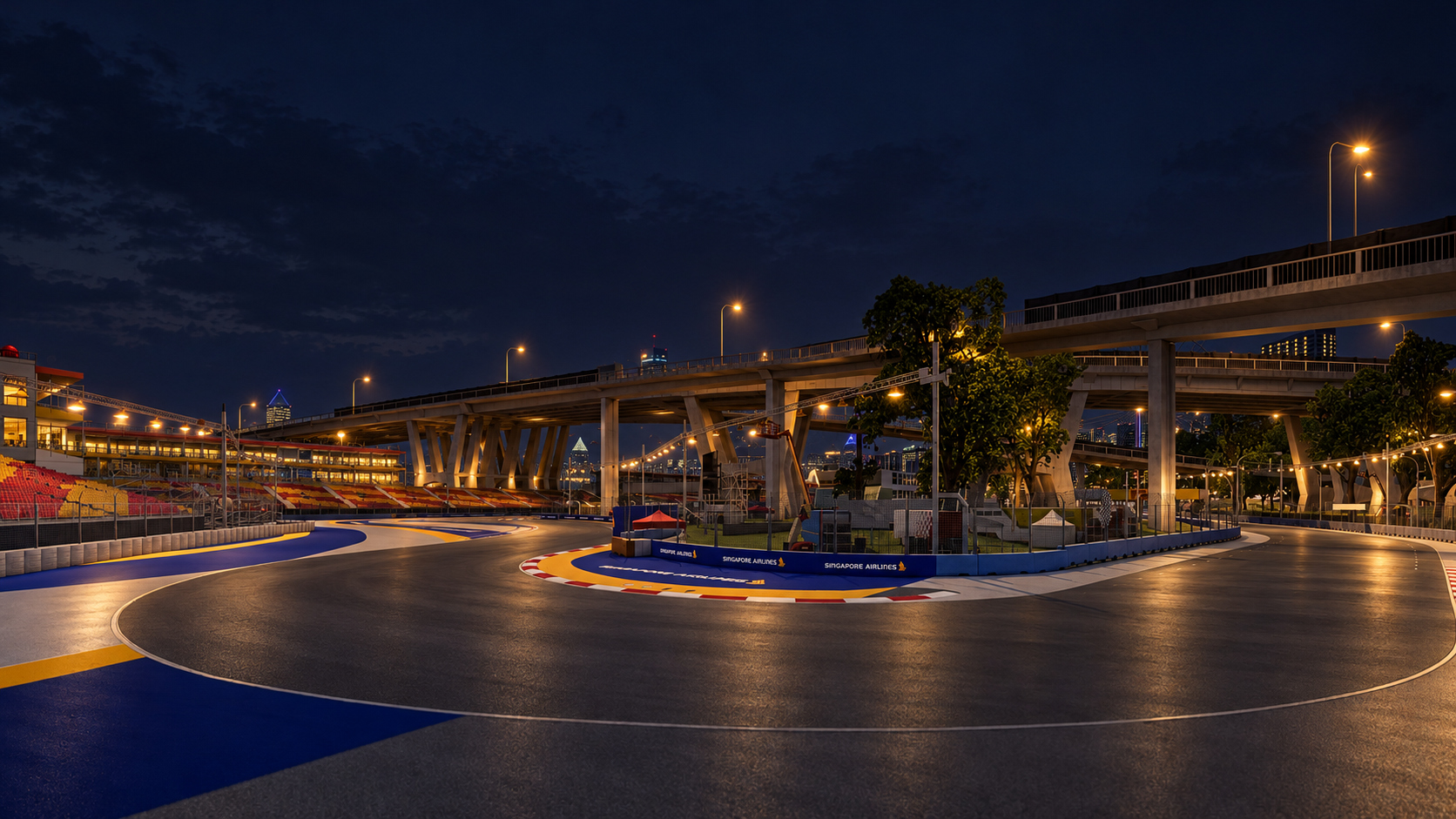 Marina Bay Street Circuit F1 Singapore Grand Prix 3D Model