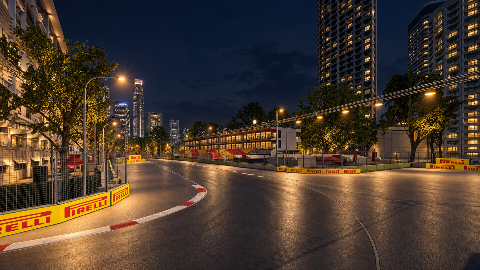 Marina Bay Street Circuit F1 Singapore Grand Prix 3D Model