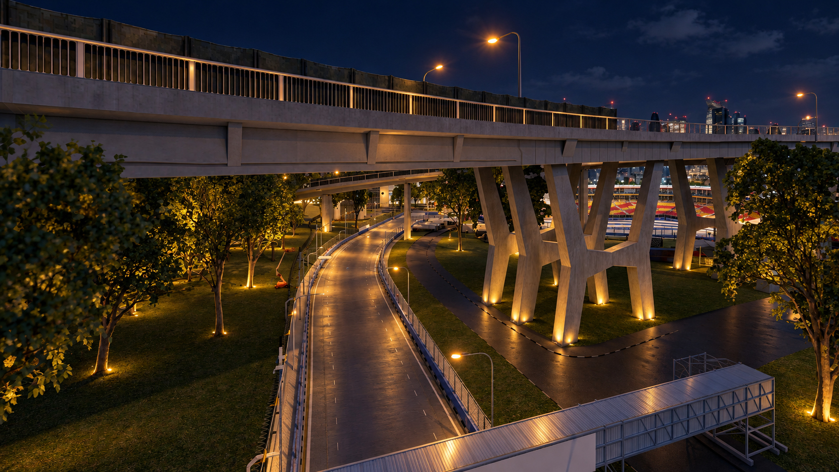 Marina Bay Street Circuit F1 Singapore Grand Prix 3D Model