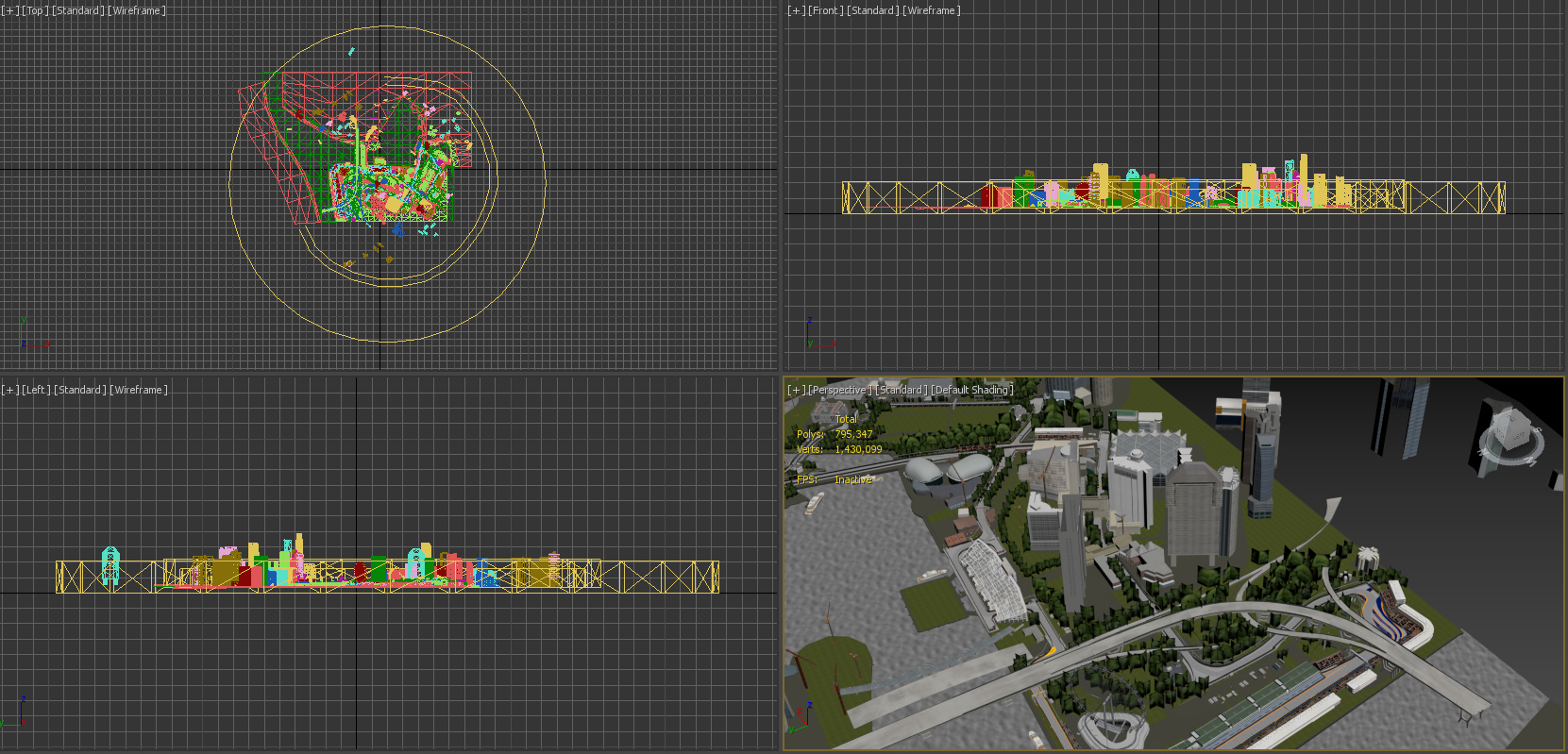 Marina Bay Street Circuit F1 Singapore Grand Prix 3D Model