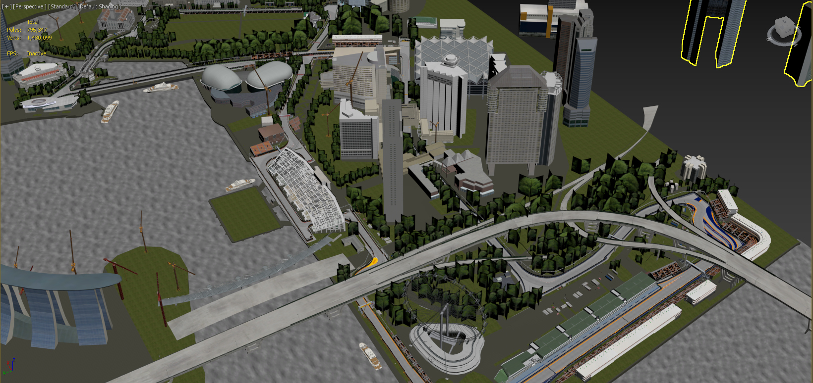 Marina Bay Street Circuit F1 Singapore Grand Prix 3D Model