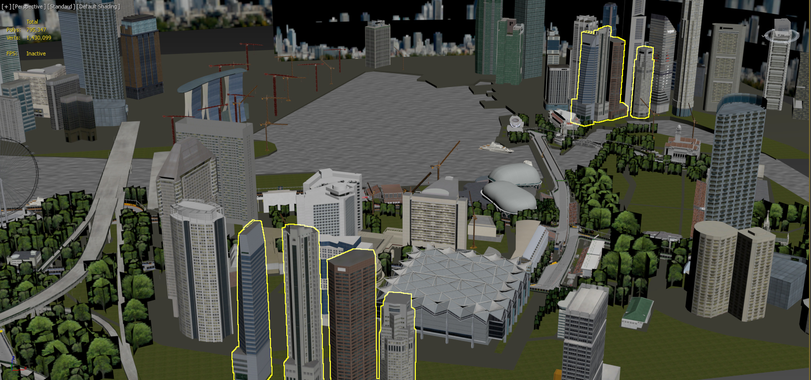 Marina Bay Street Circuit F1 Singapore Grand Prix 3D Model