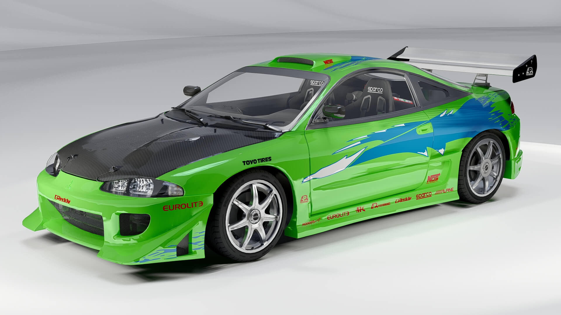 Mitsubishi Eclipse Fast & Furious 3D Model