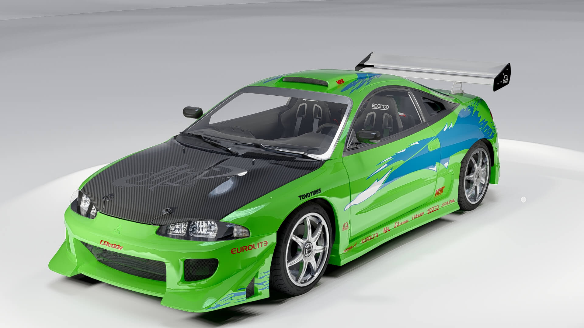 Mitsubishi Eclipse Fast & Furious 3D Model