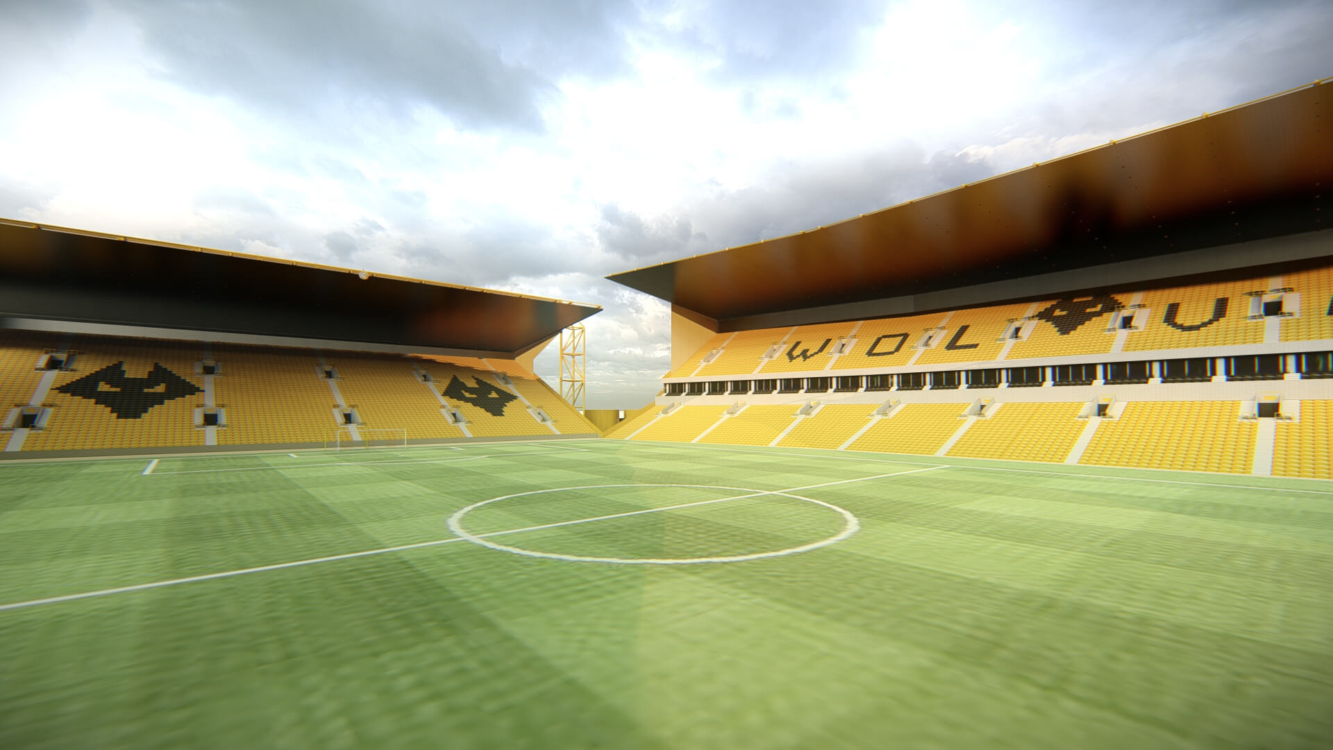 Molineux Stadium Wolverhampton Football Arena 3D Model