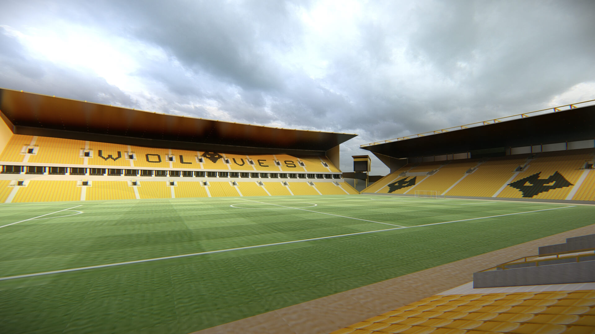 Molineux Stadium Wolverhampton Football Arena 3D Model