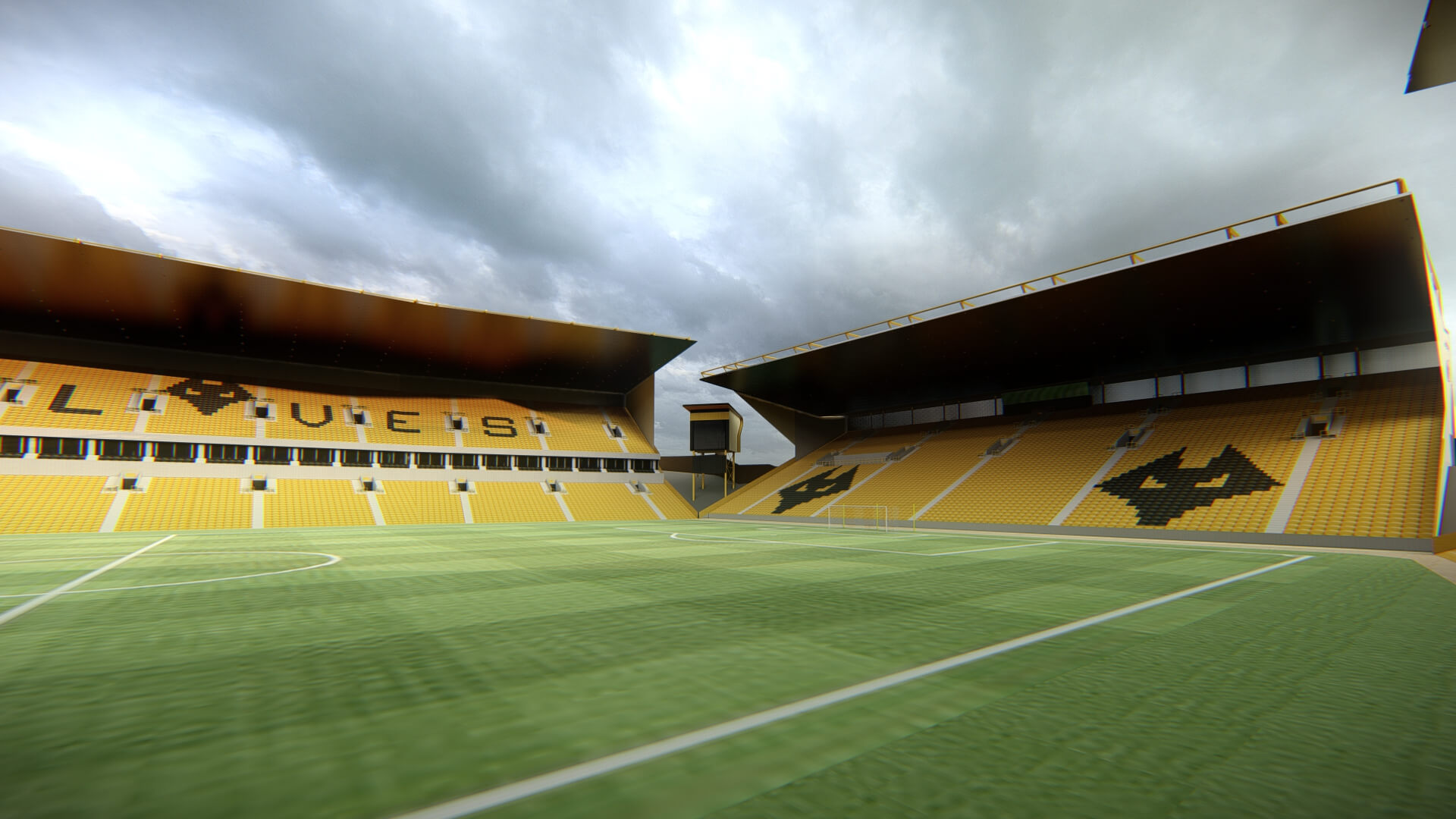 Molineux Stadium Wolverhampton Football Arena 3D Model
