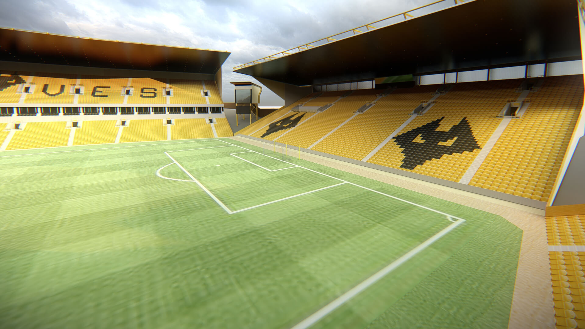 Molineux Stadium Wolverhampton Football Arena 3D Model