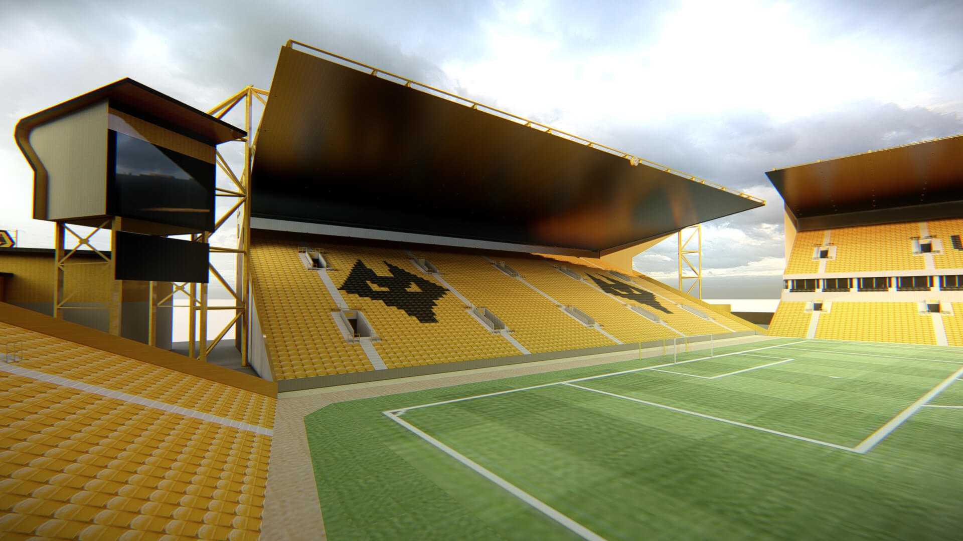 Molineux Stadium Wolverhampton Football Arena 3D Model