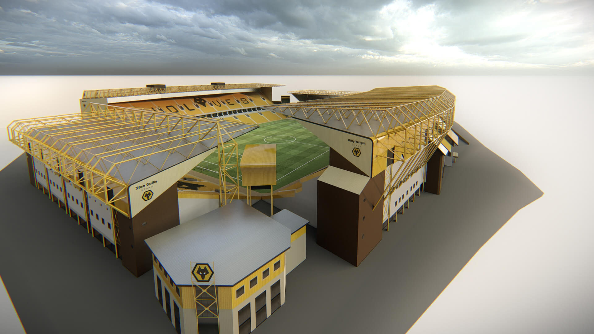 Molineux Stadium Wolverhampton Football Arena 3D Model