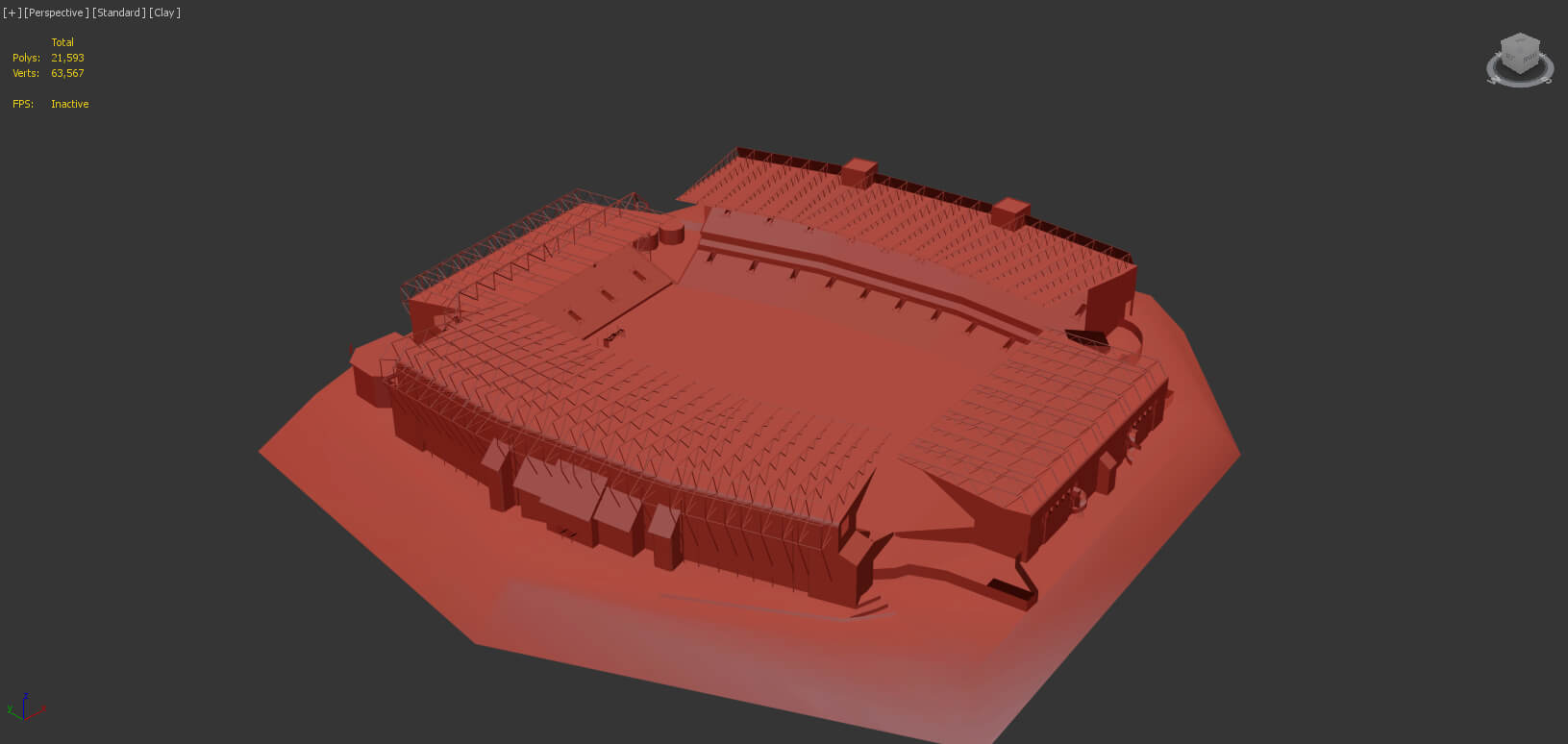 Molineux Stadium Wolverhampton Football Arena 3D Model