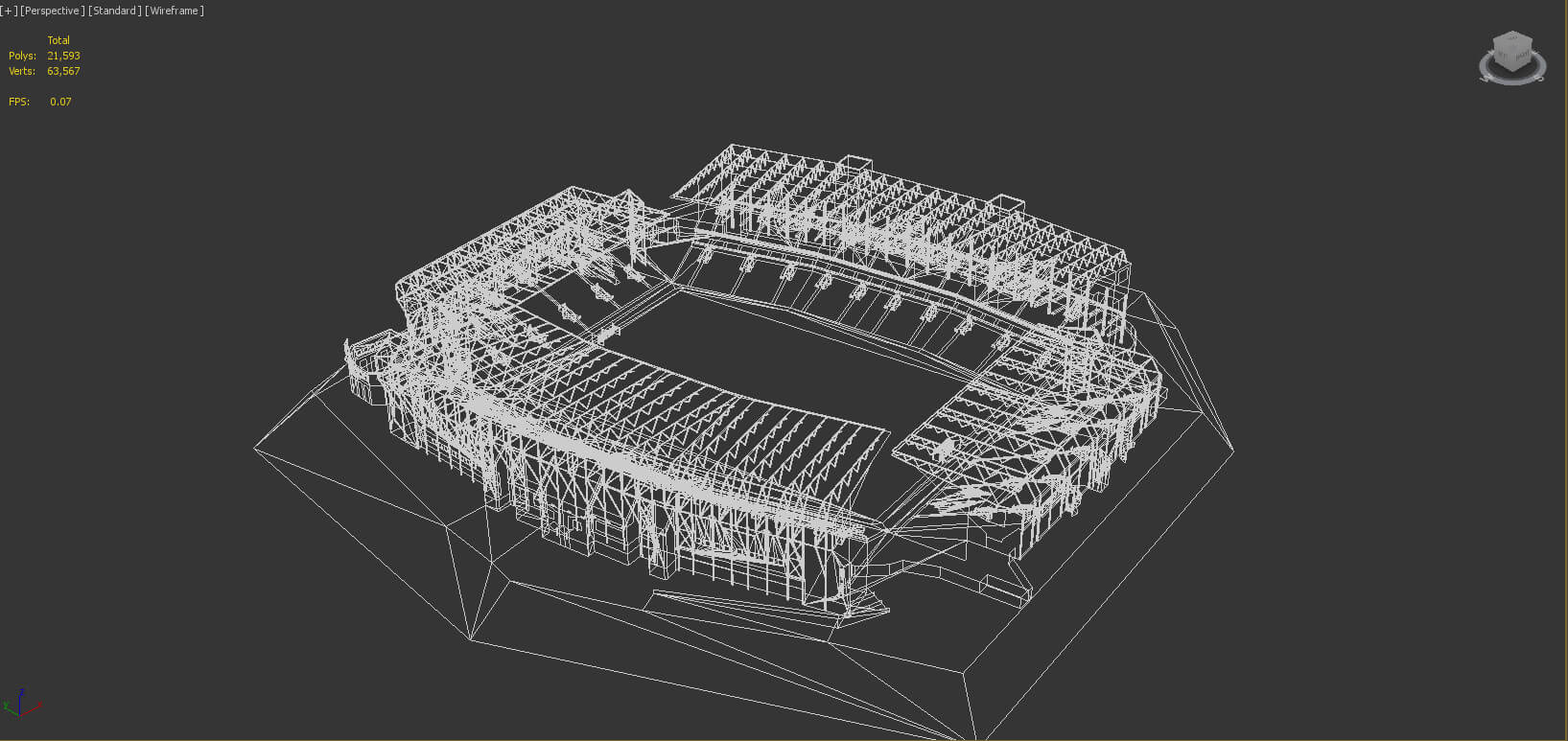 Molineux Stadium Wolverhampton Football Arena 3D Model