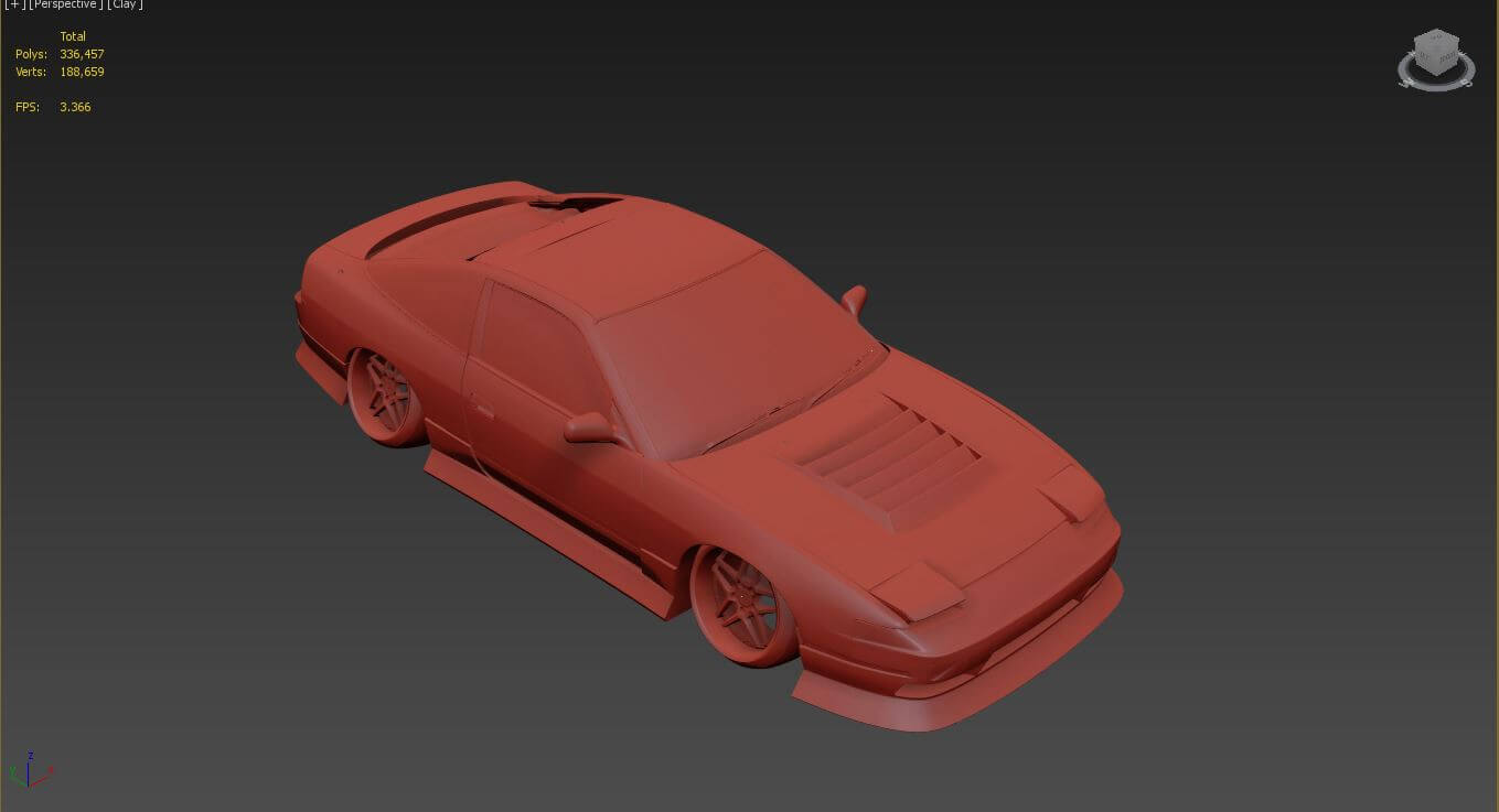 Nissan 240Sx Tuned 3D Model