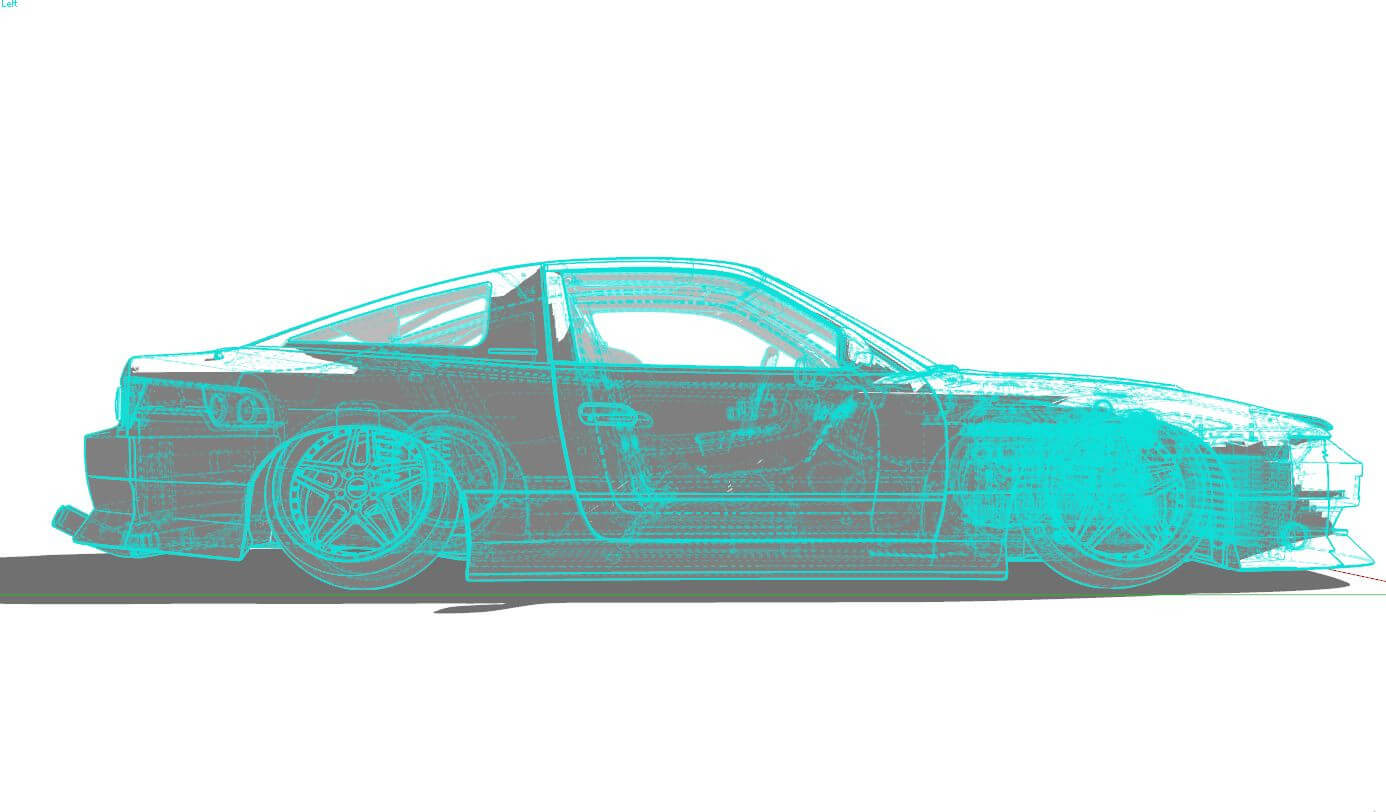 Nissan 240Sx Tuned 3D Model